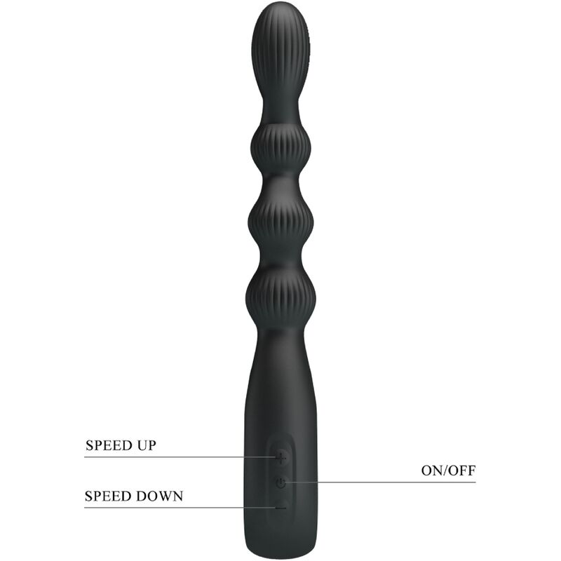 PRETTY LOVE - FEDERER ANAL VIBRATOR 12 VIBRATIONS BLACK - Image 5