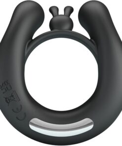 Alternative view of PRETTY LOVE - DAHLIA VIBRATING RING + CLITORIS STIMULATOR 12 VIBRATIONS BLACK
