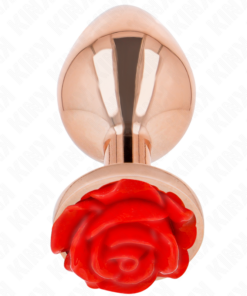 Alternative view of KINK - PINK GOLD ANAL PLUG WITH RED ROSE L