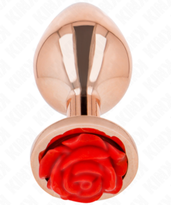 Alternative view of KINK - PINK GOLD ANAL PLUG WITH RED ROSE M