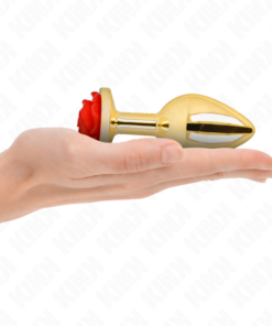 KINK -  PLUG ANAL GOLD ROSE RED SIZE L