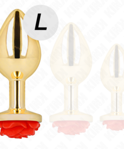 Alternative view of KINK -  PLUG ANAL GOLD ROSE RED SIZE L
