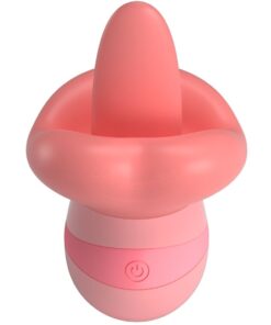 PRETTY LOVE - KYLEE TONGUE CLITORIS STIMULATOR 10 VIBRATIONS NUDE PINK