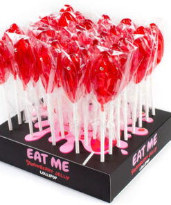SECRETPLAY - DISPLAY ASSORTMENT VAGINA LOLLIPOPS STRAWBERRY 40 UNITS