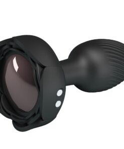 Alternative view of PRETTY LOVE - OLMAN ANAL PLUG WITH  LED LIGHT BLACK 8.8 CM