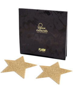 Alternative view of BIJOUX - INDISCRETS FLASH GOLDEN STAR NIPPLE COVERS