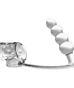 PRETTY LOVE - PENIS SLEEVE WITH ANAL PLUG TRANSPARENT