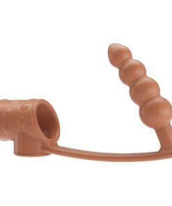 PRETTY LOVE - PENIS SLEEVE WITH ANAL PLUG NATURAL