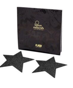 Alternative view of BIJOUX - INDISCRETS FLASH BLACK STAR NIPPLE CAPS