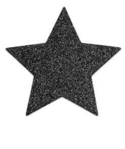 BIJOUX - INDISCRETS FLASH BLACK STAR NIPPLE CAPS