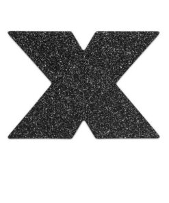 BIJOUX - INDISCRETS FLASH CROSS BLACK NIPPLE CAPS