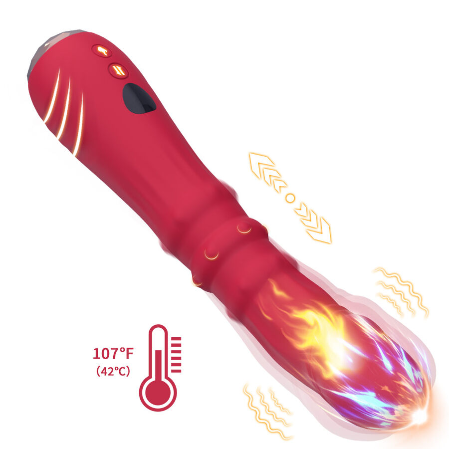 ARMONY - THERMO-ADJUSTABLE POINT A STIMULATOR VIBRATOR DILDO RED - Image 2