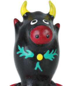 CONDOMERIE - HANDPAINTED NOVELTY CONDOMS BULL BLACK MODEL 1