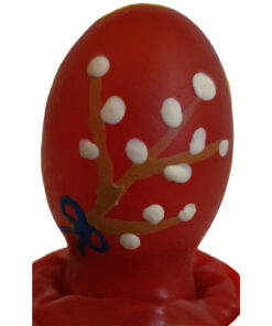 CONDOMERIE - HANDPAINTED NOVELTY CONDOMS EASTER EGG RED