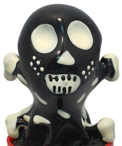 CONDOMERIE - HANDPAINTED NOVELTY CONDOMS SKULL BLACK MODEL 2
