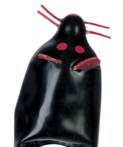 CONDOMERIE - HANDPAINTED NOVELTY CONDOMS BLACK MOUSE XL