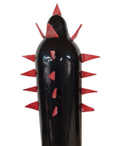 CONDOMERIE - HANDPAINTED NOVELTY CONDOMS BLACK CACTUS XL