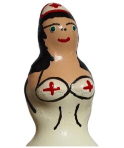 CONDOMERIE - HANDPAINTED NOVELTY CONDOMS NURSE BLACK
