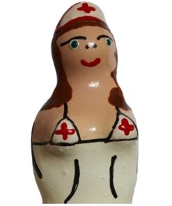 CONDOMERIE - HANDPAINTED NOVELTY CONDOMS NURSE BRUNETTE