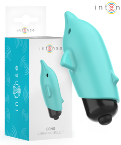 INTENSE - ECHO VIBRATING BULLET DOLPHIN BLUE 8 X 4.7 CM