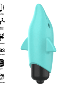 Alternative view of INTENSE - ECHO VIBRATING BULLET DOLPHIN BLUE 8 X 4.7 CM