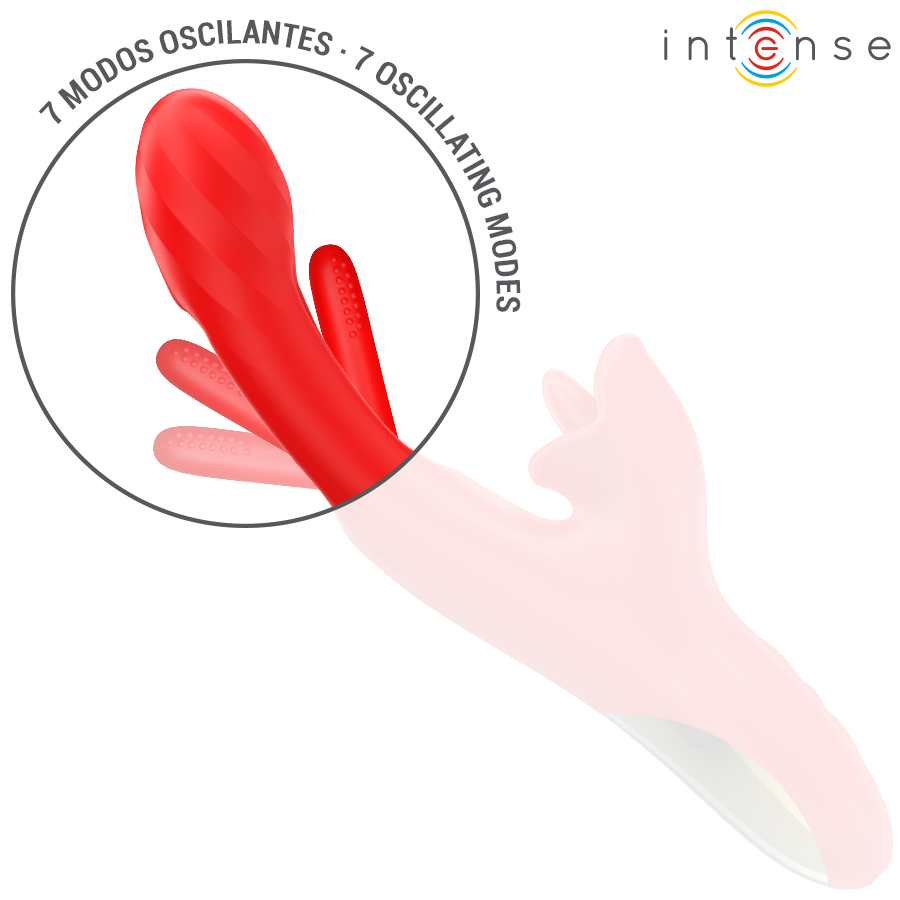 INTENSE - JESSICA MULTIFUNCTION VIBRATOR CLITORIS STIMULATION 24.8 CM RED - Image 5