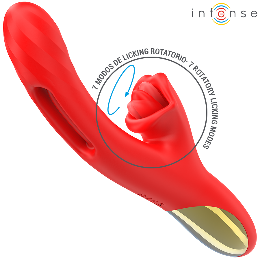 INTENSE - JESSICA MULTIFUNCTION VIBRATOR CLITORIS STIMULATION 24.8 CM RED - Image 4