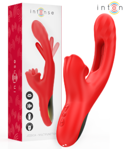 INTENSE - JESSICA MULTIFUNCTION VIBRATOR CLITORIS STIMULATION 24.8 CM RED