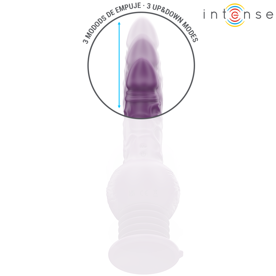 INTENSE - TATUM MULTIFUNCTION VIBRATOR WITH UP AND DOWN VIBRATION 24 CM PURPLE - Image 4