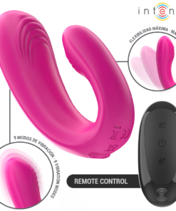 Alternative view of INTENSE - JANET DUAL U-SHAPED STIMULATOR AND VIBRATOR WITH REMOTE CONTROL PINK