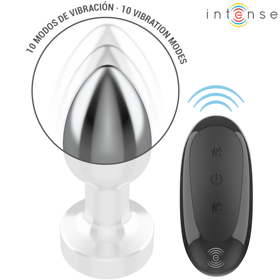 INTENSE - ANAL PLUG 10 VIBRATIONS METAL WITH REMOTE CONTROL S - Image 4