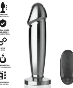 Alternative view of INTENSE - ANAL PLUG 10 VIBRATIONS METAL DILDO WITH REMOTE CONTROL M