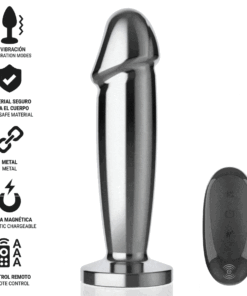 Alternative view of INTENSE - ANAL PLUG 10 VIBRATIONS METAL DILDO WITH REMOTE CONTROL S