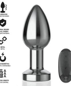 Alternative view of INTENSE - ANAL PLUG 10 VIBRATIONS METAL WITH REMOTE CONTROL M