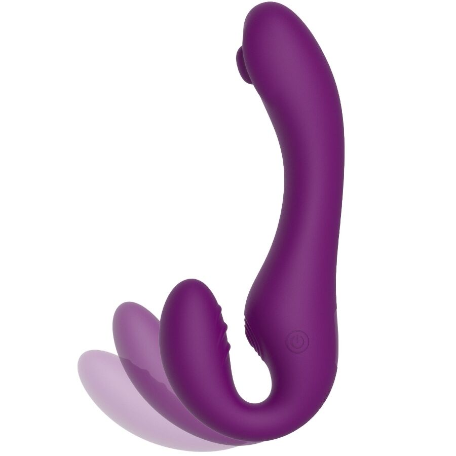 XOCOON - 2 IN 1 STRAPLESS STRAP-ON VIBRATOR WITH REMOTE CONTROL PURPLE - Image 4