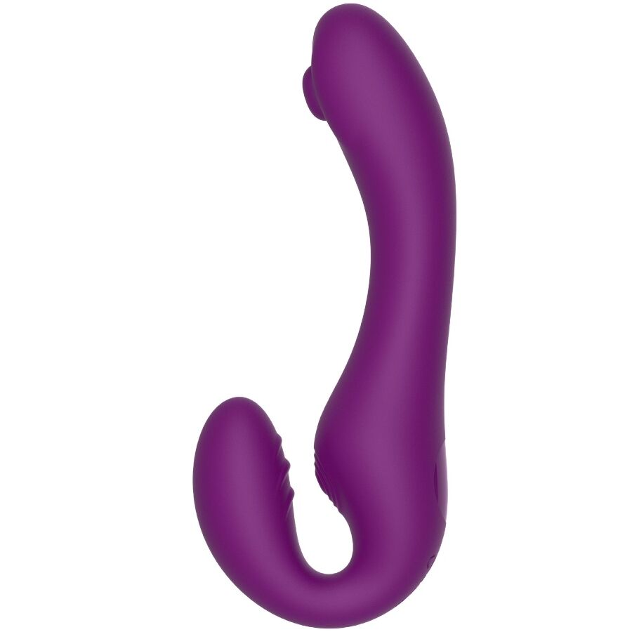 XOCOON - 2 IN 1 STRAPLESS STRAP-ON VIBRATOR WITH REMOTE CONTROL PURPLE - Image 5