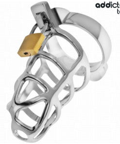 Alternative view of ADDICTED TOYS LOCKED - SILVER LOCK PENIS CAGE METAL SIZE M