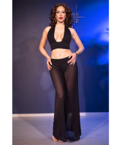 Alternative view of CHILIROSE - CR 4857 BLACK TOP AND PANTS SET SIZE S