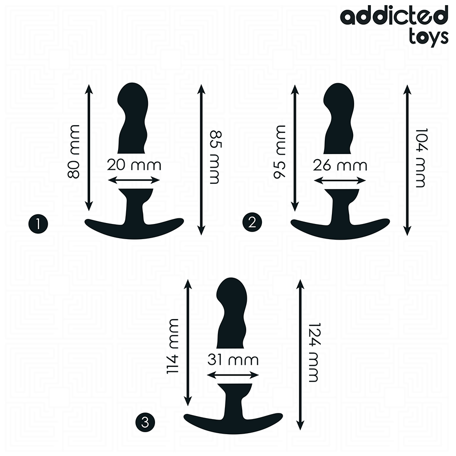 ADDICTED TOYS - SET OF 3 ANAL PLUG SILICONE MODEL 1 - Image 4