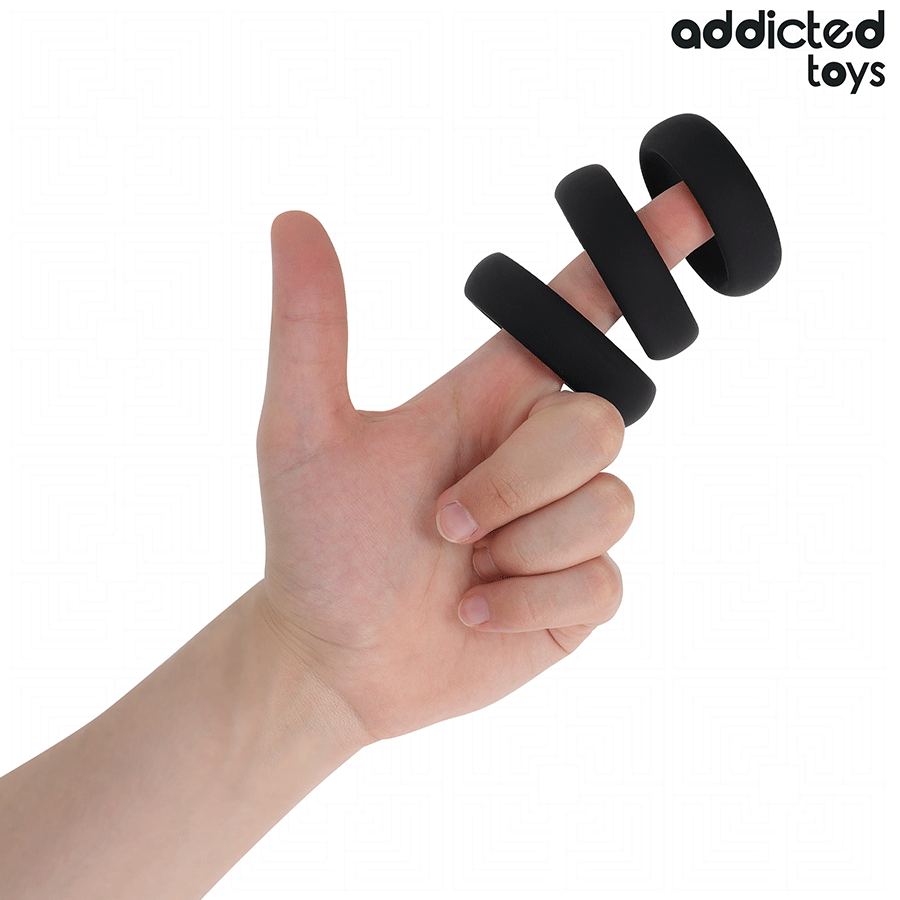 ADDICTED TOYS - SET OF FLAT SILICONE RINGS - Image 2