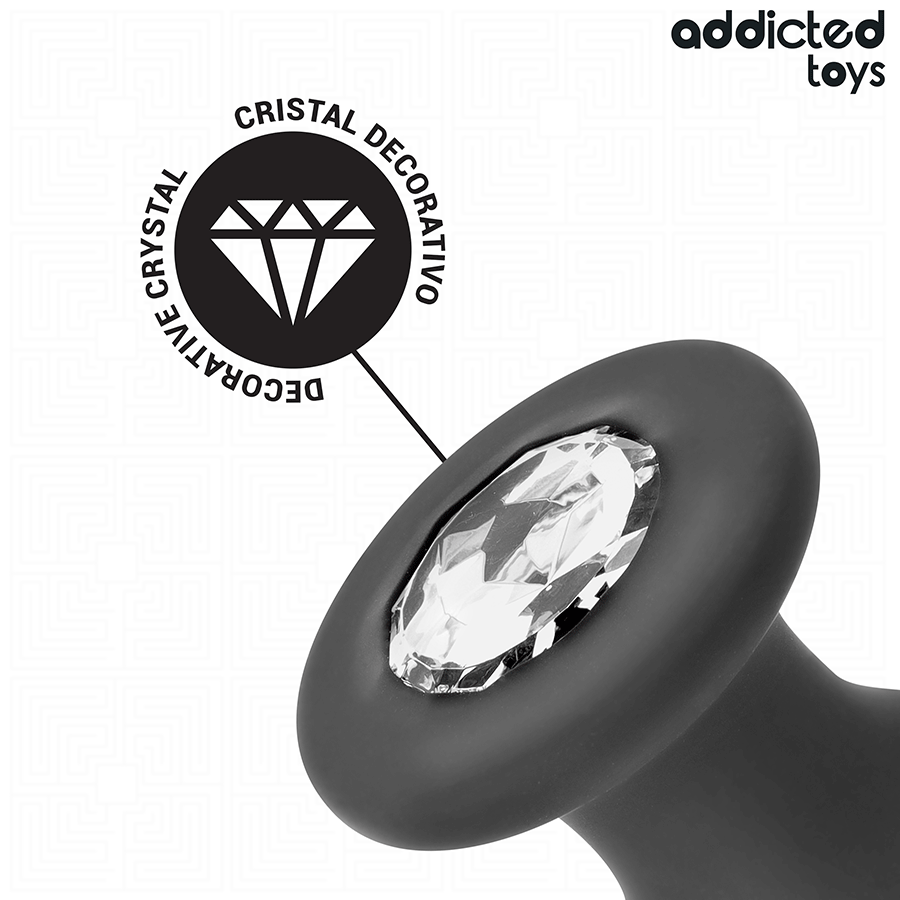 ADDICTED TOYS - ANAL PLUG WITH JEWEL SILICONE SIZE S 8.8 CM - Image 3