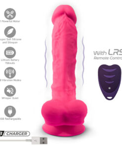 SILEXD - REALISTIC PENIS MODEL 18 PINK VIBRATION + REMOTE CONTROL LRS