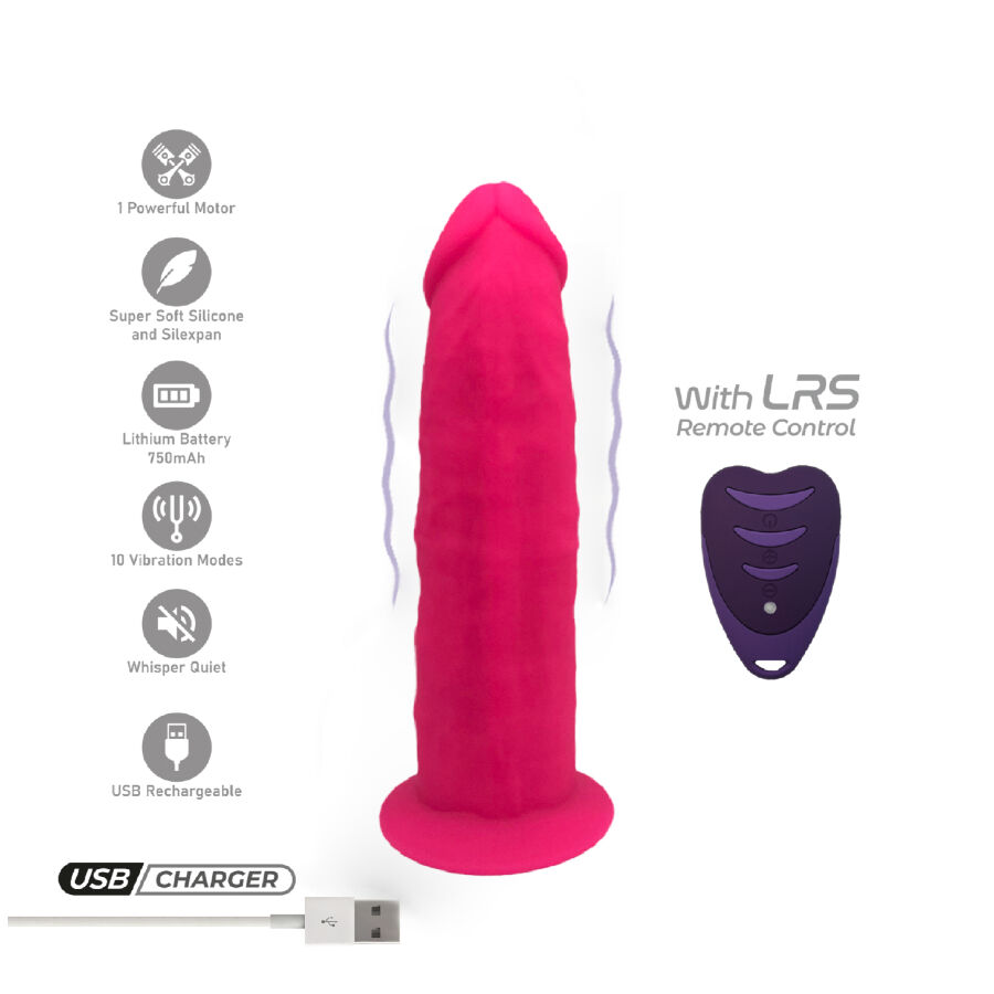 SILEXD - REALISTIC PENIS MODEL 2 PINK + REMOTE CONTROL LRS 17 CM - Image 2