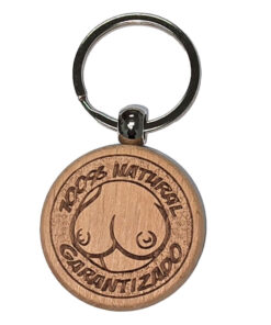 DIABLO PICANTE - WOODEN BREAST-SHAPED KEYCHAIN