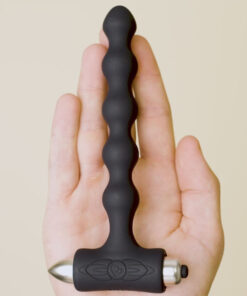 Alternative view of ROCKS- OFF - PETITE SENSATIONS PEARLS ANAL PLUG VIBRATOR BLACK