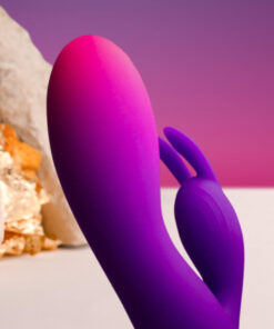 Alternative view of ROCKS- OFF - GLO- GIRL PURPLE RABBIT VIBRATOR