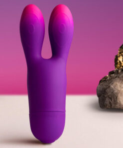 Alternative view of ROCKS- OFF - GLO-GIRL BUNNY PURPLE FLEXIBLE VIBRATOR