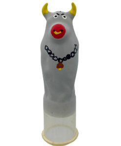 Alternative view of CONDOMERIE - HANDPAINTED NOVELTY CONDOMS GREY BULL MODEL XL