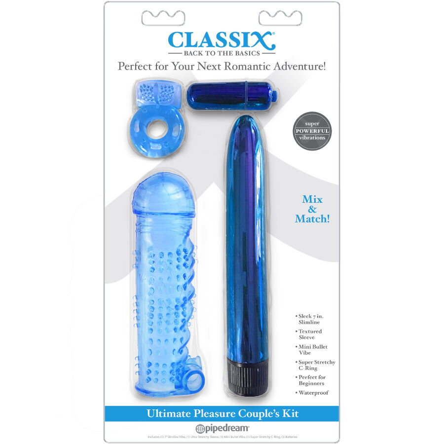 CLASSIX - ULTIMATE PLEASURE COUPLES KIT AZUL - Image 2