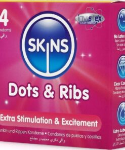 Alternative view of SKINS - DOTS  RIBS PREMIUM CONDOMS PACK 4